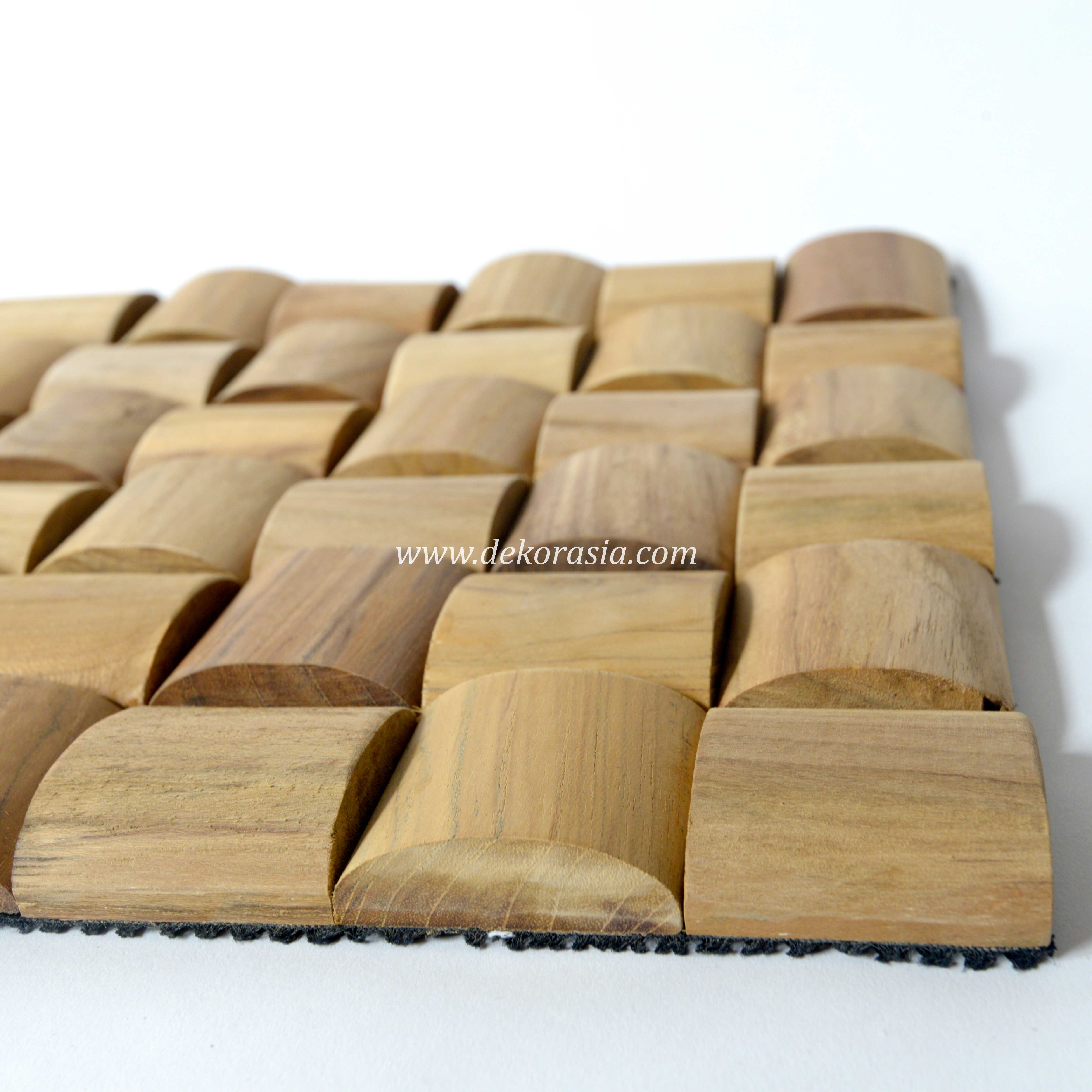High Quality 3D Wood Wall Cladding Indoor Decoration, Log Teak Wall Cladding